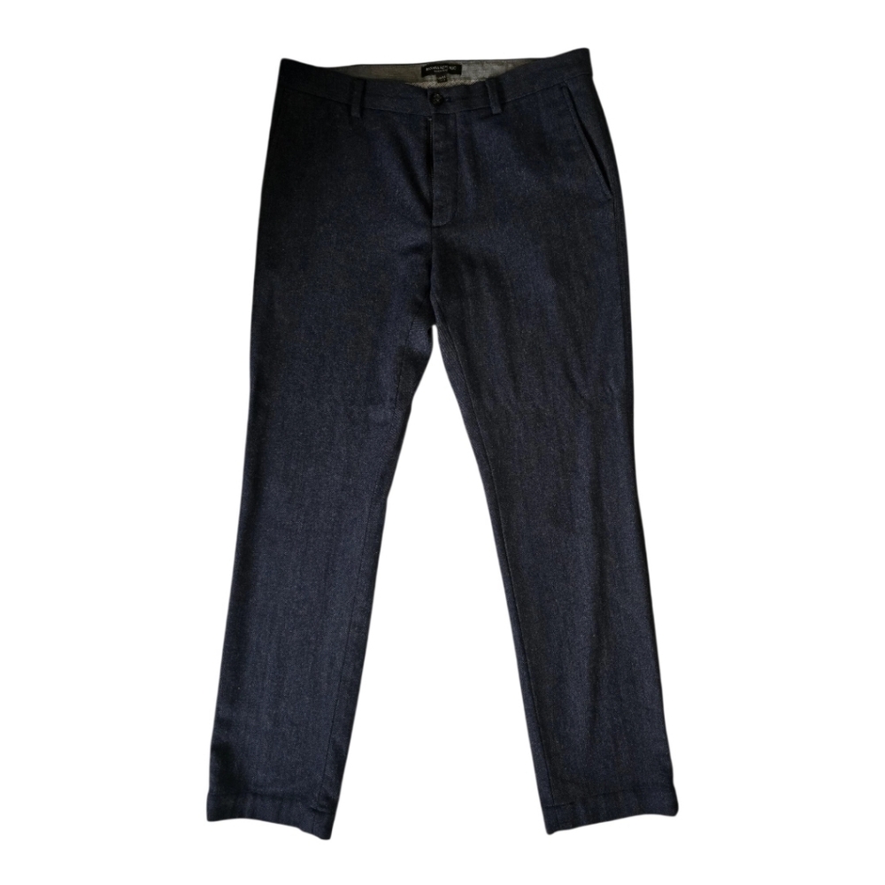 Banana Republic Aiden Wool Blend Pants in a Dark Blue Gray Color Size 34X34
